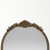 Miroir sur pied arqué au cadre sculpté or antique, photo 6
