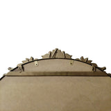 Miroir sur pied arqué au cadre sculpté or antique, photo 8